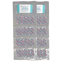 200cc Oxygen Absorber Compartment Packs - Food Grade - Non-Toxic - Food Preservation - Long-Term Food Storage Guide Included (100 Count (10 Packs of 10)
