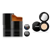 CAILYN HD Coverage Concealer & O Wow Curve Brush & Aviva Beauty Nail Shiner Set, 01 Parchment