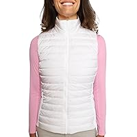 GOLFTINI Women's Golf Vest Puffer Performance Zip-Up Designer Fashion with Zippered Pockets