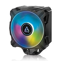 ARCTIC Freezer i35 A-RGB - Single Tower CPU Fan with A-RGB, Intel Specific, Pressure Optimized 120 mm P-Fan, 200-1700 RPM CPU Air Cooler, 4 Heat Pipes, incl. MX-5 Thermal Paste - Black