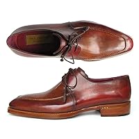 Paul Parkman Goodyear Welted Square Toe Apron Derby Shoes Brown (ID#322A7)