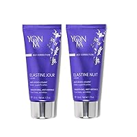 Yon-Ka Elastine Jour & Nuit Anti-Wrinkle Day and Night Cream Set, Anti Aging Facial Moisturizer, Soften Fine Lines and Wrinkles with Vitamin C and Elastin Peptides, Paraben-Free
