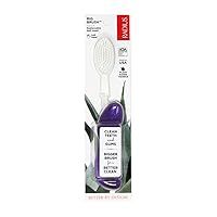 RADIUS Toothbrush Big Brush with Replaceable Head, Left Hand, Soft in Purple Galaxy, BPA Free and ADA Accepted, Designed to Improve Gum Health and Reduce The Risk of Gum Disease