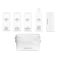 Iles Formula Extension Pack - Shampoo + Conditioner + Finishing Serum + Curl Revive Spray + Conditioner Distribution Comb in Faux Leather Beauty Bag. 6-Piece Sulfate, Silicone & Paraben Free Set