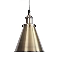 Indoor Chandelier Industrial Vintage Style Light Fitting Metal Ceiling Pendant Lamp Shade Light Lighting for Kitchen Loft E27 Adjustable Light Holder [Energy Class A+] Lovely (Color : Brass)