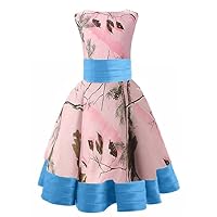 YINGJIABride Pink Camo Flower Girl Dresses Birthday Party Prom Gowns
