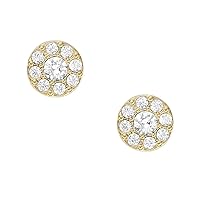Fossil JF04375710 Earrings for Women, Length: 7 mm, Width: 7 mm, Gold-Plated Stainless Steel, Stainless Steel Silicone Stainless steel Polycarbonate Silicone, No Gemstone
