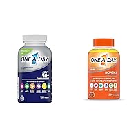 ONE A DAY Men’s 50+ Multivitamins & Womens Complete Daily Multivitamin with Vitamin A, B, C, D, and E, Calcium and Magnesium, Immune Health Support, 200 Count