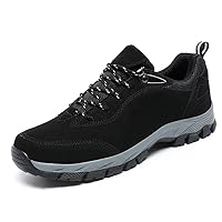 Men's Hiking Shoes Pigskin Leather and mesh Upper, 100% Recycled Materials, Protective Toe Cap, Removable Contoured Insole with Reinforced Heel Cushioning