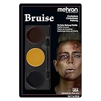 Mehron Makeup Tri-Color Character Makeup Palette | Halloween, Special Effects and Theater Cream Makeup FX Palette | Face Paint Makeup .7 oz (20 g) (BRUISE)
