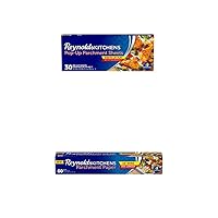 Reynolds Bundle | Reynolds Kitchens Parchment Paper Roll, 60 Square Feet and Reynolds Kitchens Pop-Up Parchment Paper Sheets, 10.7x13.6 Inch, 30 Count