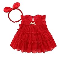 Baby girl dress lace gauze dress 100% Cotton lining For summer Princess gauze skirt The dress skirt