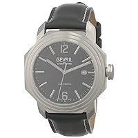 Gevril Men's Canal St Automatic Watch, Genuine Leather Strap