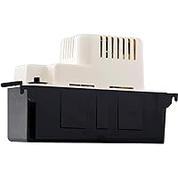 Little Giant VCMA-15UL 115 Volt, 65 GPH, 1/50 HP Automatic Condensate Removal Pump (no safety switch), Black/White, 554401
