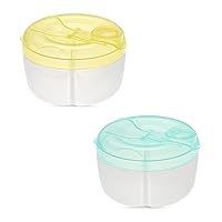 Accmor Baby Formula Dispenser On The Go, Formula Container to Go, Non-Spill Rotating Three-Compartment Formula Dispenser and Snack Storage Container for Infant Toddler Traveling