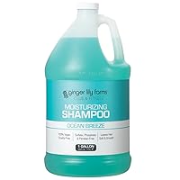Ginger Lily Farms Club & Fitness Moisturizing Shampoo for All Hair Types, 100% Vegan & Cruelty-Free, Ocean Breeze Scent, 1 Gallon (128 fl oz) Refill