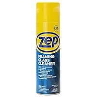 Zep Foaming Glass and Plexiglass Cleaner - 19 Ounces (Case of 2) ZUFGC19 - Foaming Formula Clings to Vertical Surfaces, Trusted by Pros