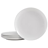 Yachi Ceramic Dinner Plates: 10.25 Inch 4 Pieces Round Tableware Dining Serving Dishes Dinnerware Set, Microwave, Oven, Dishwasher Safe for Dessert | Appetizer | Pasta | Pizza | Home | Party