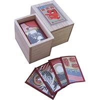 Japanese Playing Cards Game Hanafuda Echigo Flower Red Paulownia Box