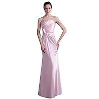 Pink Sweetheart Sheath Bridesmaid Dress With Flower And Beaded Detail