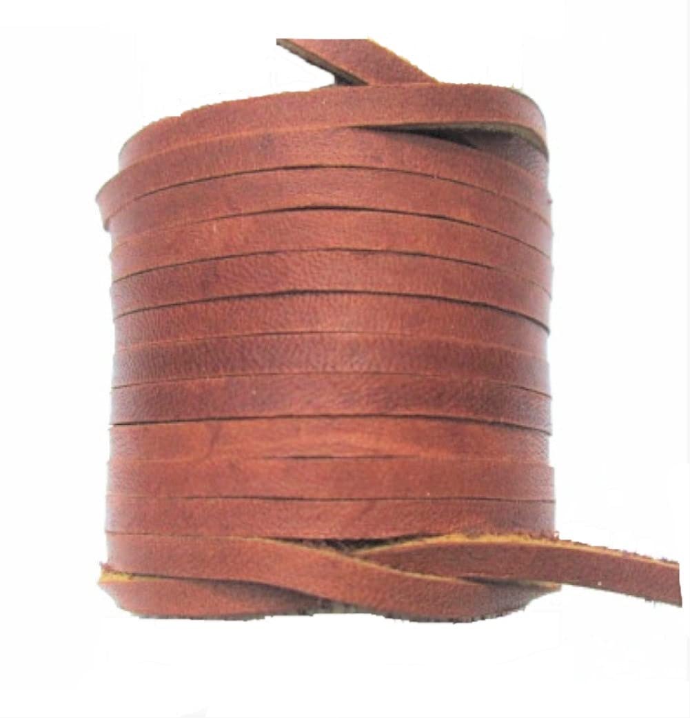 Dangerous Threads Lace Lacing Leather Topgrain Latigo Medium Saddle Brown 12 Feet 2 Pieces