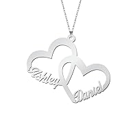 14K Gold 'Interlocked In Love' Heart Name Necklace by JEWLR