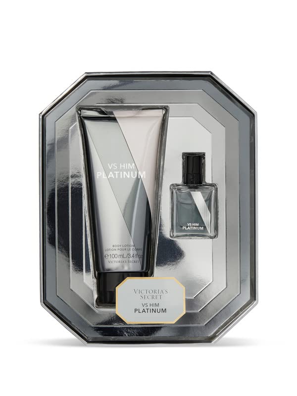 Victoria's Secret Platinum Mini Fragrance Duo Gift Set: Mini Cologne & Travel Lotion