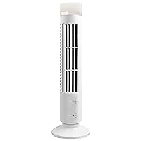 Tower Fan with LED Light, 2 Speeds Standing Fan, 13