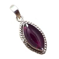 Choose Your Stone Pendant Marquise Shape Sterling Silver 18K Gold Plated Locket For Men Women