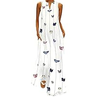 COTECRAM Summer Dresses for Women 2024 Casual Party Spaghetti Strap Floral Boho Beach Long Sundress Hawaiian Maxi Dress