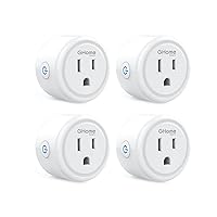 Mini Smart Plug - WiFi Outlet Socket Compatible with Alexa and with Timer Function, ETL FCC Listed, 2.4GHz Network, No Hub Required (4 Pack)