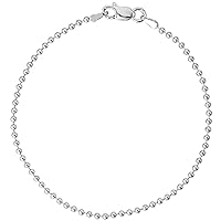 Trendy Flexible Silver Payal (Anklets) in Pure 92.5 Sterling Silver for Girls/Women | Gift for Women and Girls Medium (medium Ball - 1 Pr)