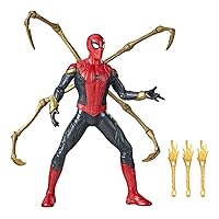Spider-Man Marvel Deluxe 13-Inch-Scale Thwip Blast Integrated Suit Action Figure, Suit Upgrades, and Web Blaster Accessory