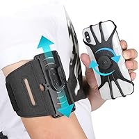 Running Phone Holder, Suitable for Legs, Waist and arms. The Running arm Phone Holder is 360° rotatable and Removable. Running Phone Armband for iPhone, Samsung, Lenovo, Google