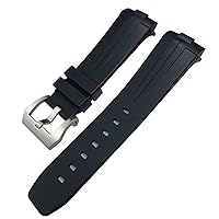 24mm Black Green Nature Soft Silicone Rubber Watchband Fit For Panerai PAM00111/441 Strap Butterfly Buckle Waterproof Bracelet