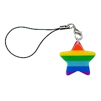 Rainbow Star Mobile Cell Phone Charm Pendant Luck Lucky Pride