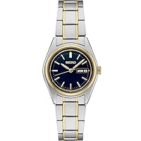 SEIKO Watch for Women - Essentials - Day/Date Calendar, and Two-Tone Stainless Steel Case, 100m Water-Resistant