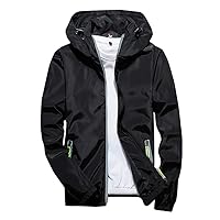 Coats for Men 2022 Fashion Slim Men's Casual Color Plus Size Hoodie Reflective Zipper Outdoor Sport Coat