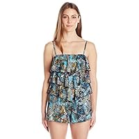 Women's Easy Living Fit 4 Ur Hips V-Tiered Romper One Piece Swimsuit