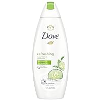 Dove Body Wash 12 Ounce Go Fresh Cucumber & Green Tea (354ml) (3 Pack)