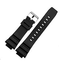 16mm Black Rubber Watch Band Strap Fits DW-5300 DW-5900 DW-6000 DW-6100 DW-6200 DW-6600 DW-6695 DW-6900 DW-8700 G-6900 GW-6900 | DW5900 DW6000 DW6100 DW6200 DW6600 DW6695 DW8700