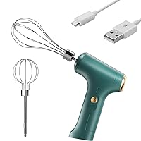 Electric Cordless Hand Mixer USB Rechargeable with 3 Speed
