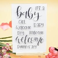 Welcome to Joyful Home 1pc it is a Baby Girl Clear Stamp for Card Making Decoration and Scrapbooking