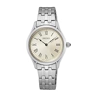 Seiko SWR069 Quartz Women's Watch, Made in Japan, Sapphire Glass, Silver, Bracelet Type