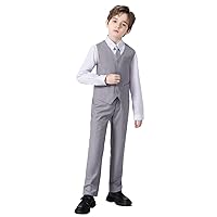 Boys Suits Kids Formal Dress Suit Vest and Pant Set for Wedding