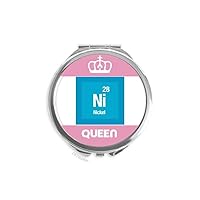 Ni Nickel Chemical Element Science Mini Double-sided Portable Makeup Mirror Queen