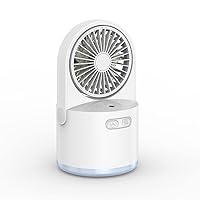 Portable Humidifier Fan 2000mAh Rechargeable Desktop Water Cooling Fan Misting Fan 3 Speeds For Room Office Camp Portable Air Conditioner Fan Spray Fan Auto Shut-off 2000mAh USB 3 Speeds