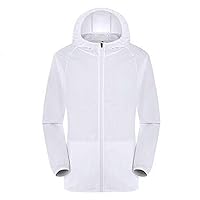 Women's UPF 50+ Sun Protection Hoodie Jacket Long Sleeve Sun Shirt Zip Up Hoodie Solid Coat for Hiking Outdoor