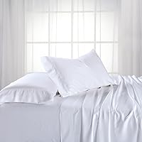 Royal Hotel Bedding ABRIPEDIC Sheets, Viscose from Bamboo, Sheet Set 600 Thread Count, Silky Soft Sheets, Viscose from Bamboo, Sheet Set, Split-King : Adjustable King, White