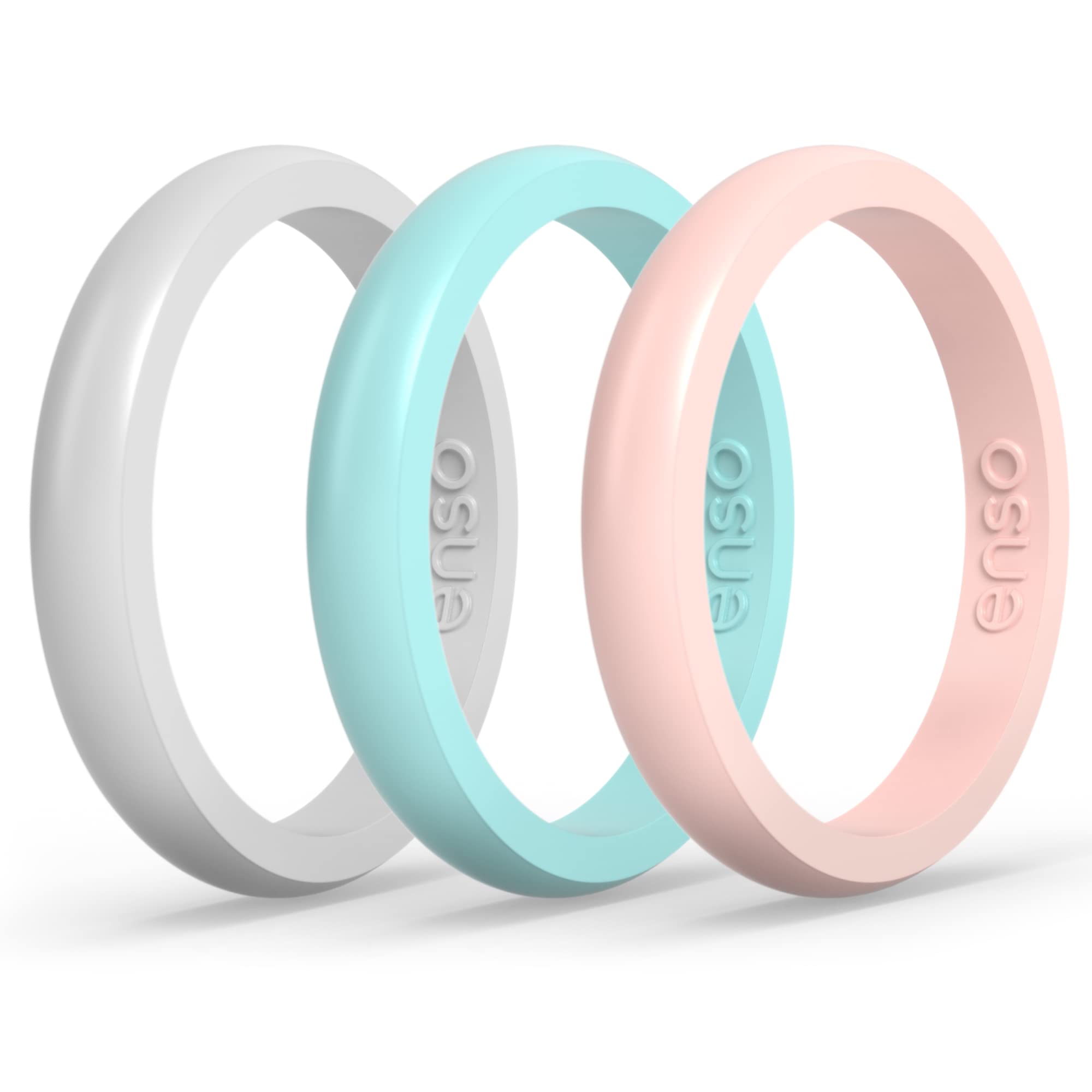 Enso Rings Classic Halo Toe Ring Set - Ultra Comfortable, Breathable, and Safe Silicone Toe Rings - Fits Most Toes - Pack of 3